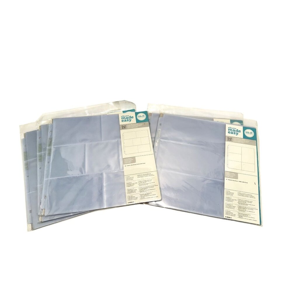 We R Memory Keepers 12 x 12in Ring Photo Sleeves 50 Total 2 Patterns